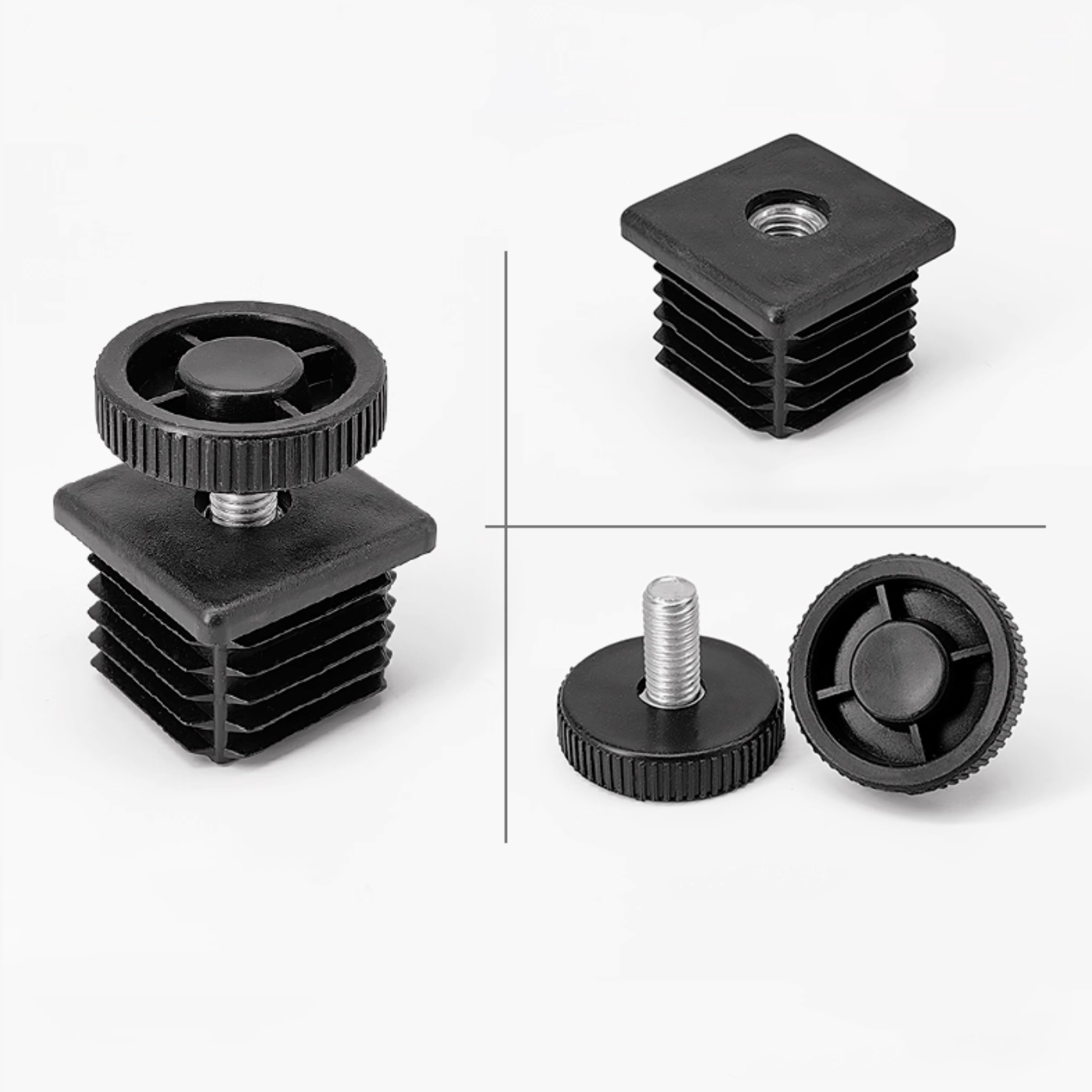 Тавилгын тэнцүүлэгчтэй квадратад суух хөл 40х40мм -