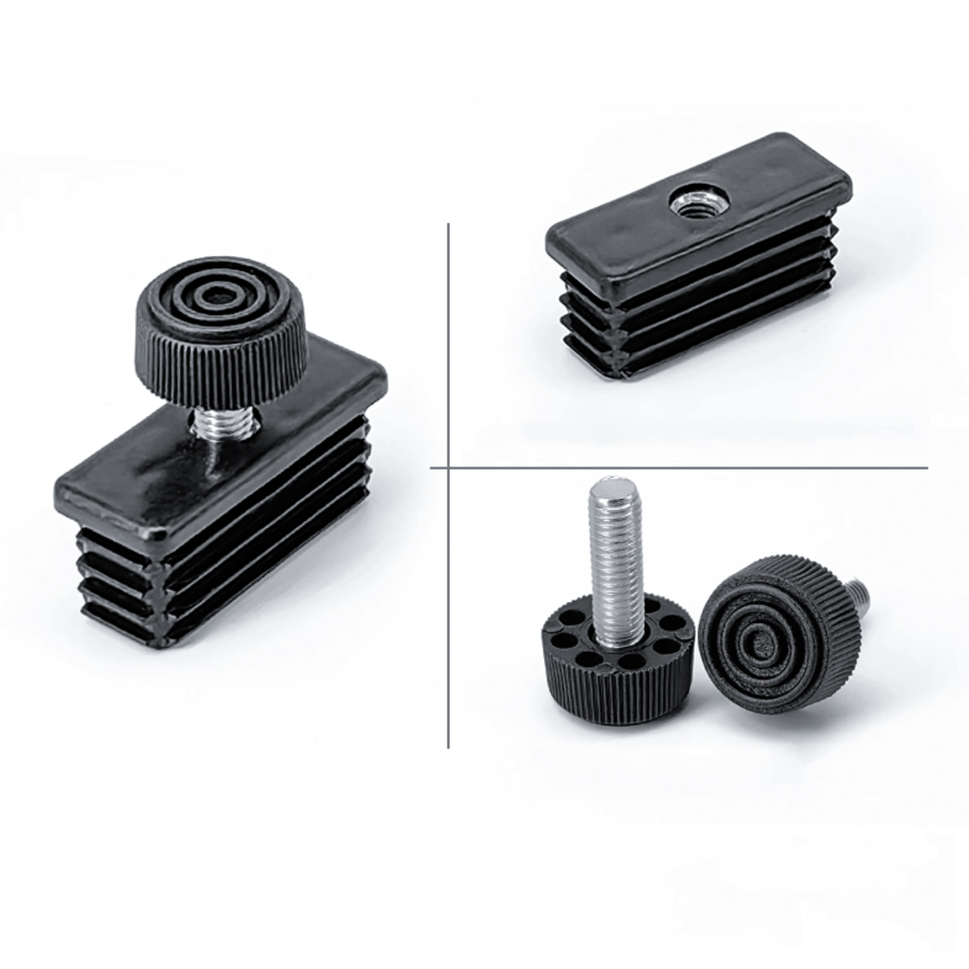 Тавилгын тэнцүүлэгчтэй квадратад суух хөл 20х50мм -